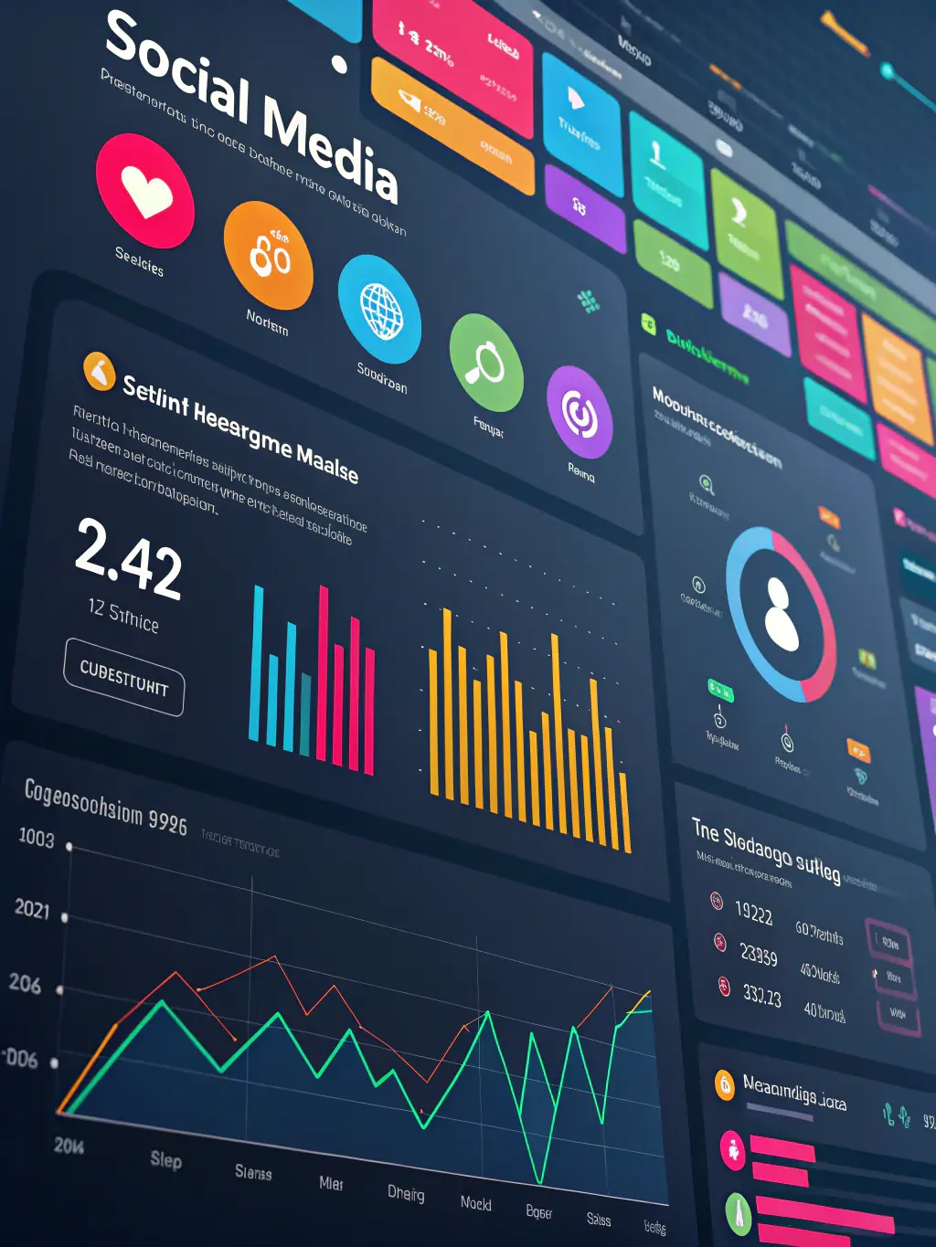 A picture of a social media analytics dashboard showing positive results from an influencer marketing campaign.