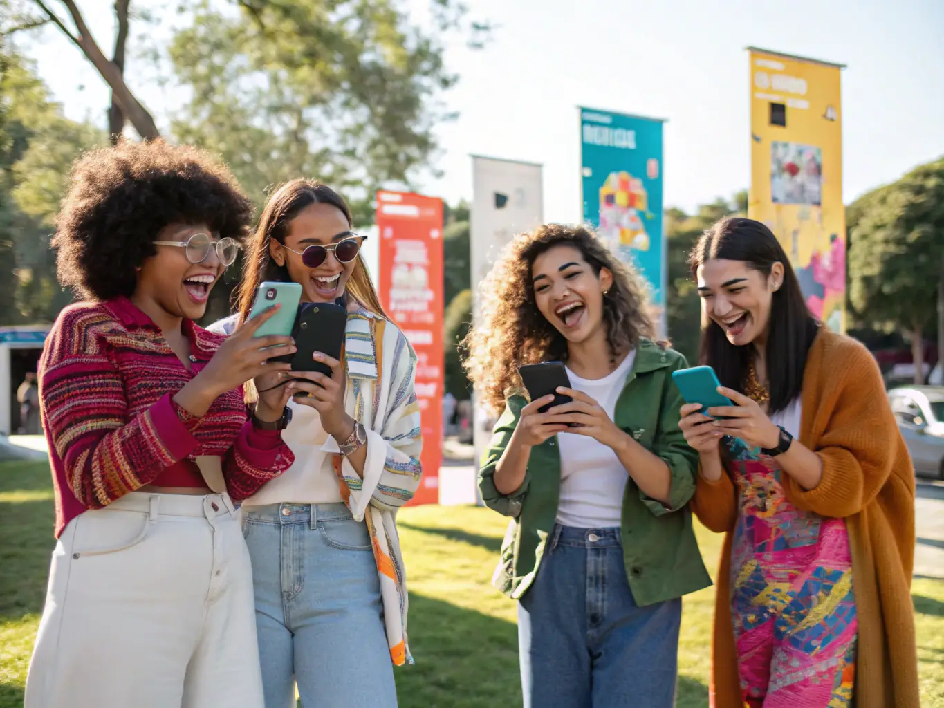 A diverse group of South African influencers are collaborating on a vibrant campaign shoot in Johannesburg, showcasing the cultural richness and dynamic energy of the local influencer scene.